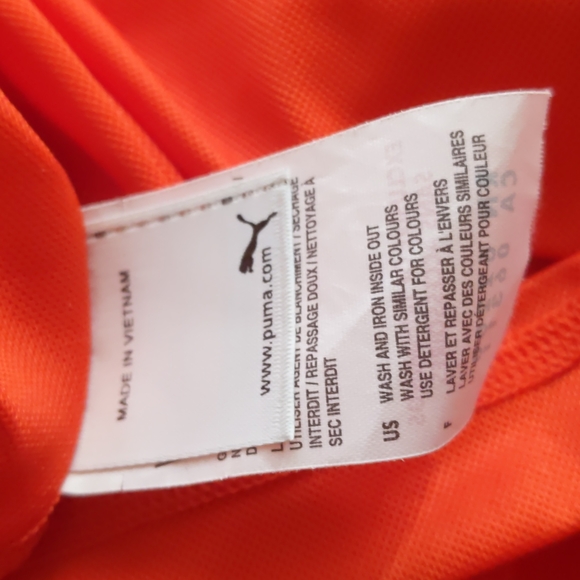 Puma Men's Orange Multi Poly Short Sleeve Performance T-shirt - Picture 7 of 8